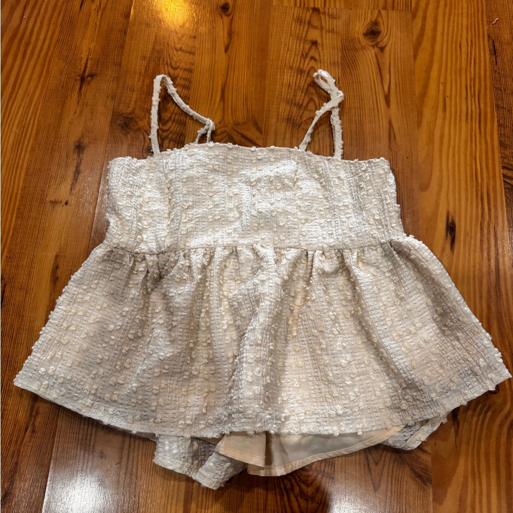 SHEIN Cream Textured Top